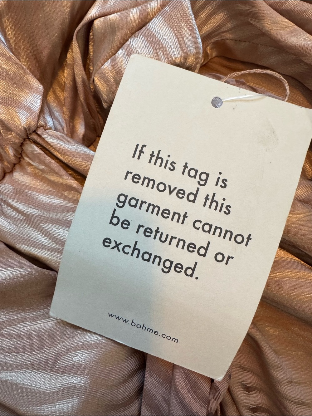 bohme Blush-Tan Long Sleeve Midi Dress with Waist Tie - Picture 10 of 13